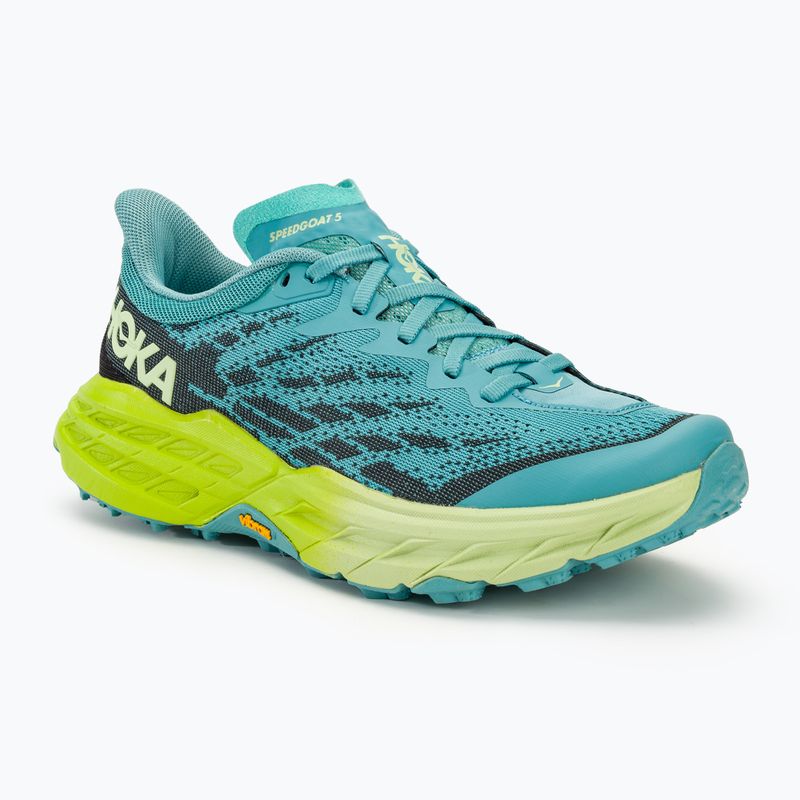 Damen Laufschuhe HOKA Speedgoat 5 coastal shade/green glow