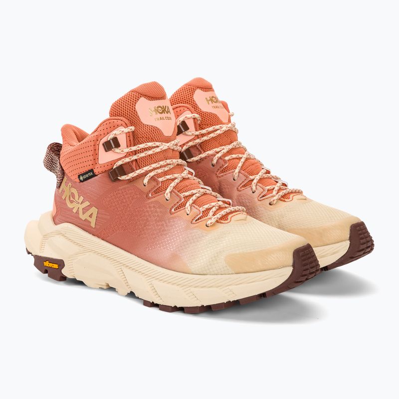 Damen-Trekking-Schuhe HOKA Trail Code GTX sonnengebacken/shortbread 4