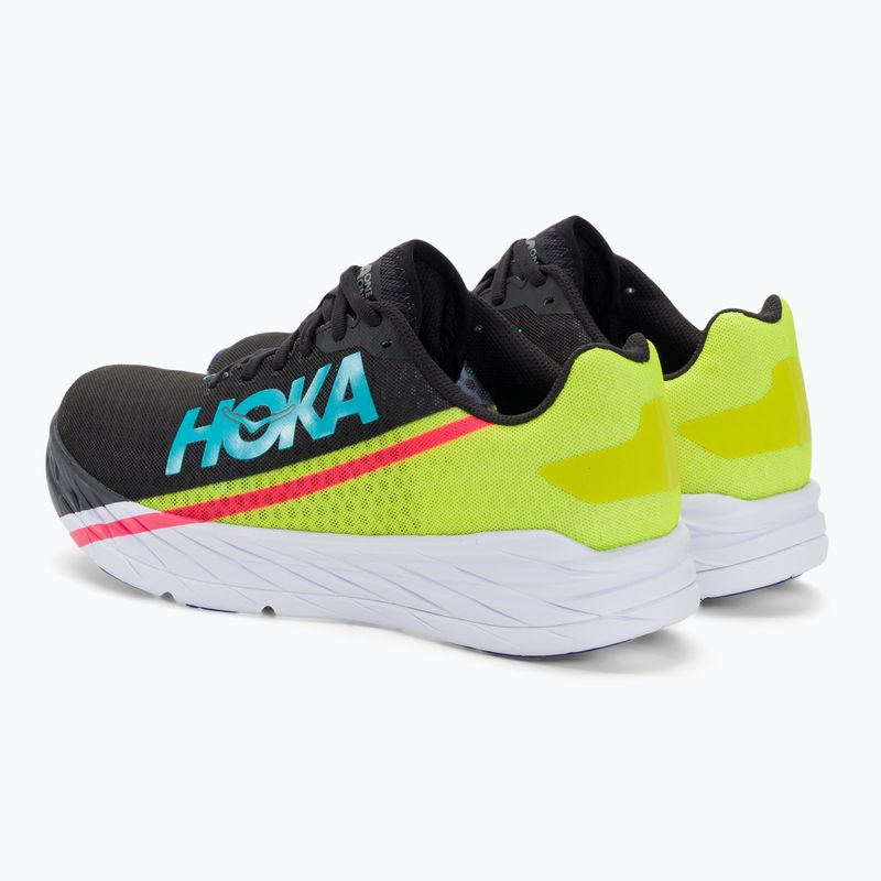 HOKA Rocket X schwarz/abends primrose Laufschuh 3