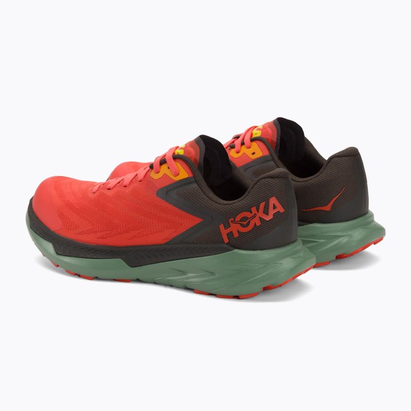 Herren Laufschuhe HOKA Zinal fiesta/schwarz oliv 3
