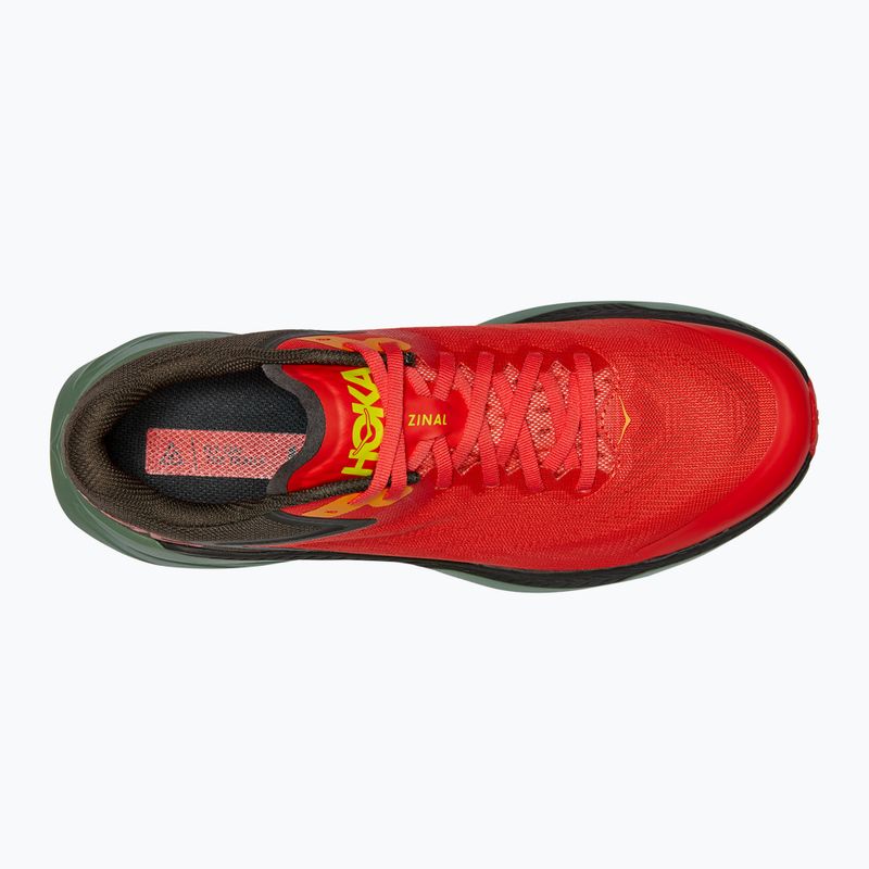 Herren Laufschuhe HOKA Zinal fiesta/schwarz oliv 9