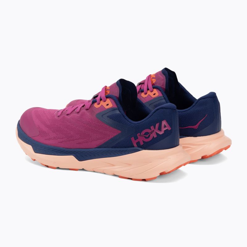 Damen Laufschuhe HOKA Zinal festival fuchsia/bellwether blau 3