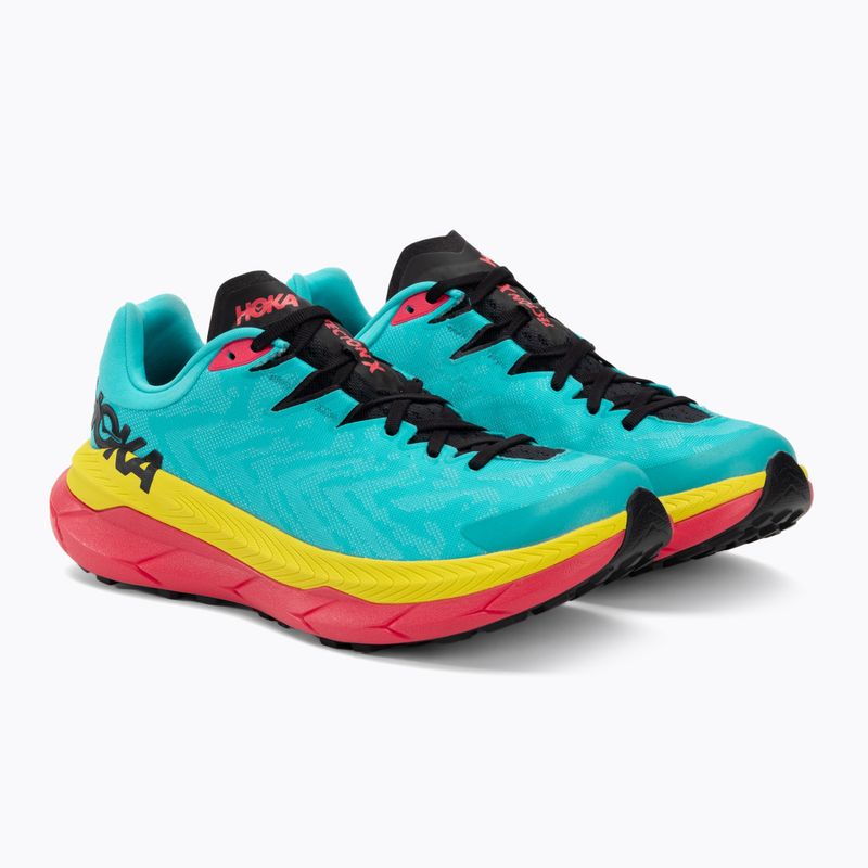 HOKA Tecton X Herren Laufschuhe scuba blau/diva rosa 4