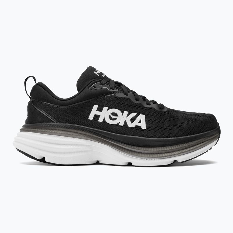 Herren Laufschuhe HOKA Bondi 8 Wide schwarz/weiss 2