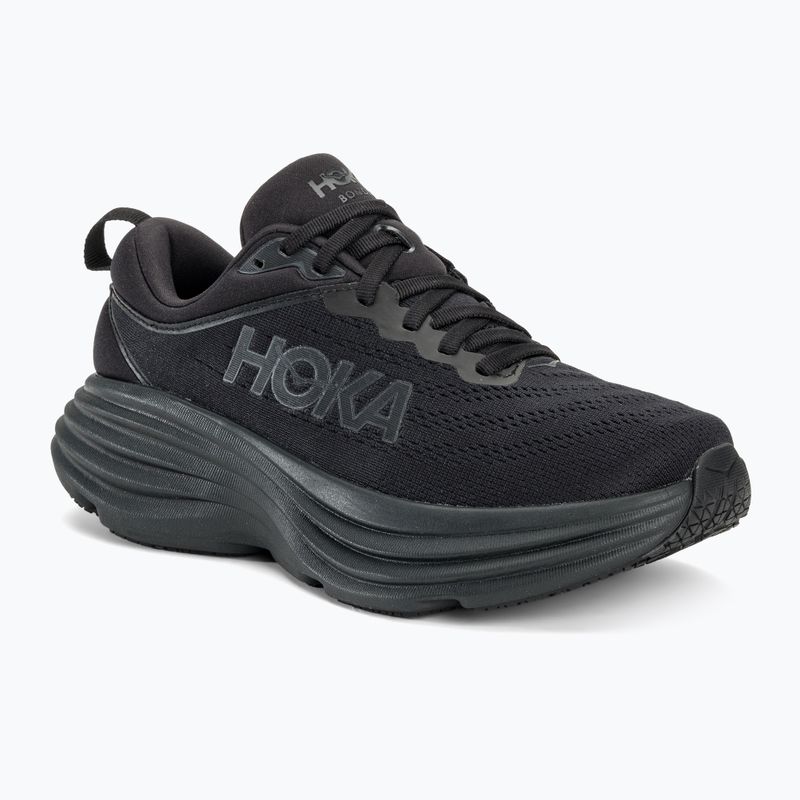 Damen Laufschuhe HOKA Bondi 8 Wide schwarz/schwarz