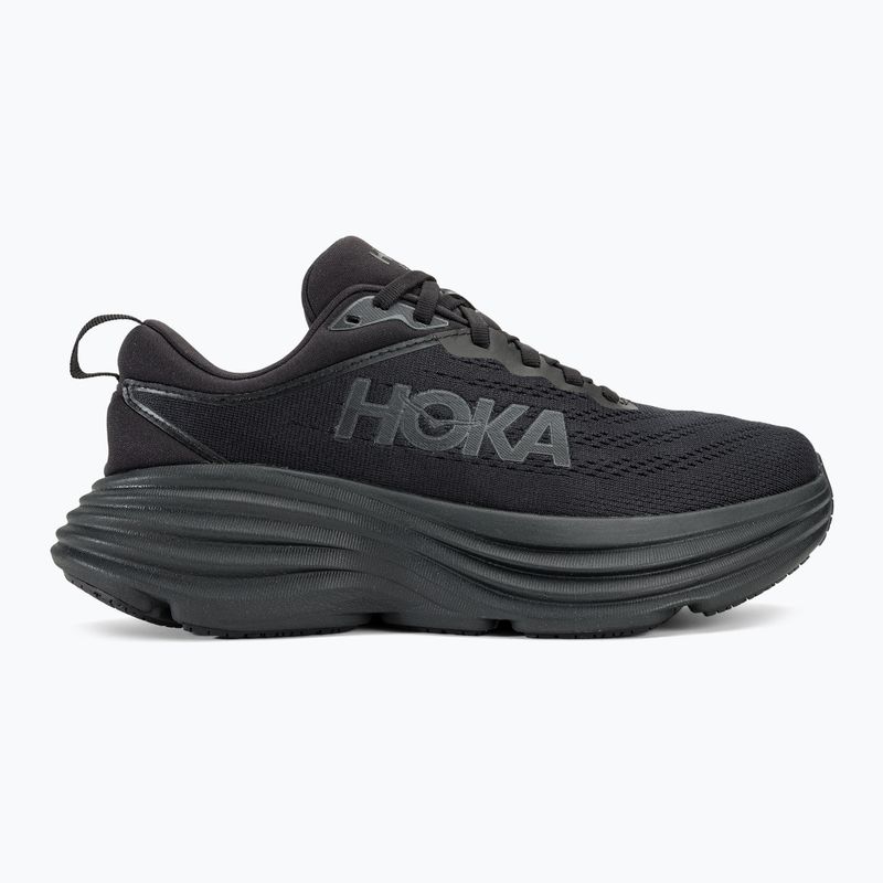 Damen Laufschuhe HOKA Bondi 8 Wide schwarz/schwarz 2