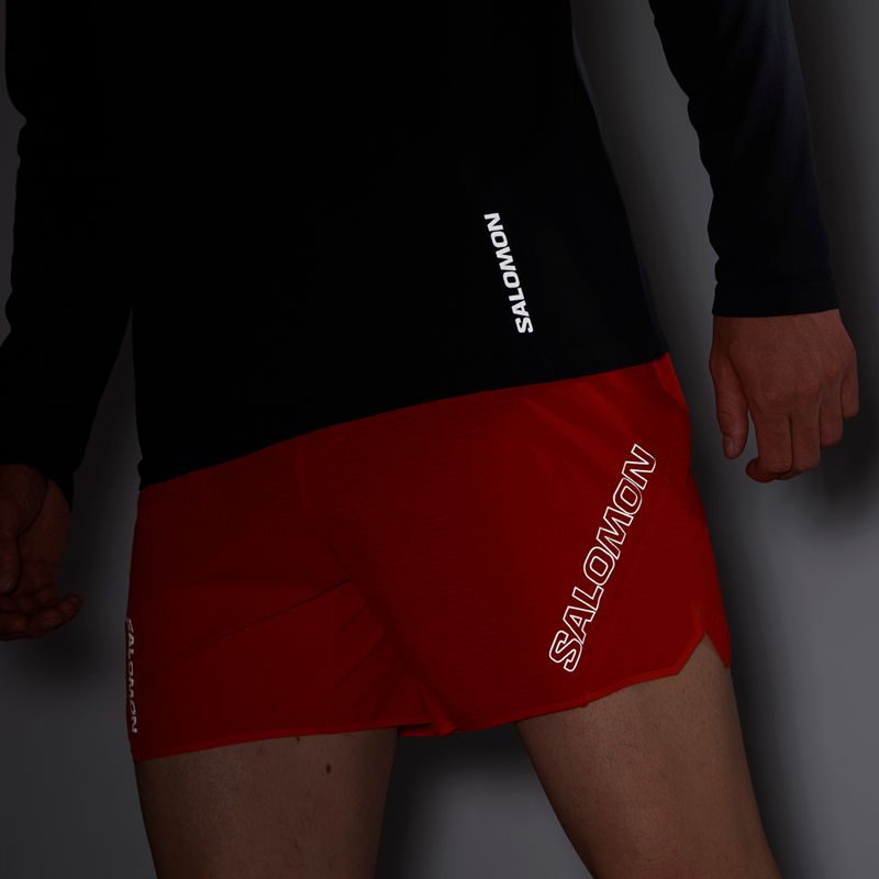 Lauf Longsleeve Herren Salomon Sense Aero Seamless Tee deep black 5