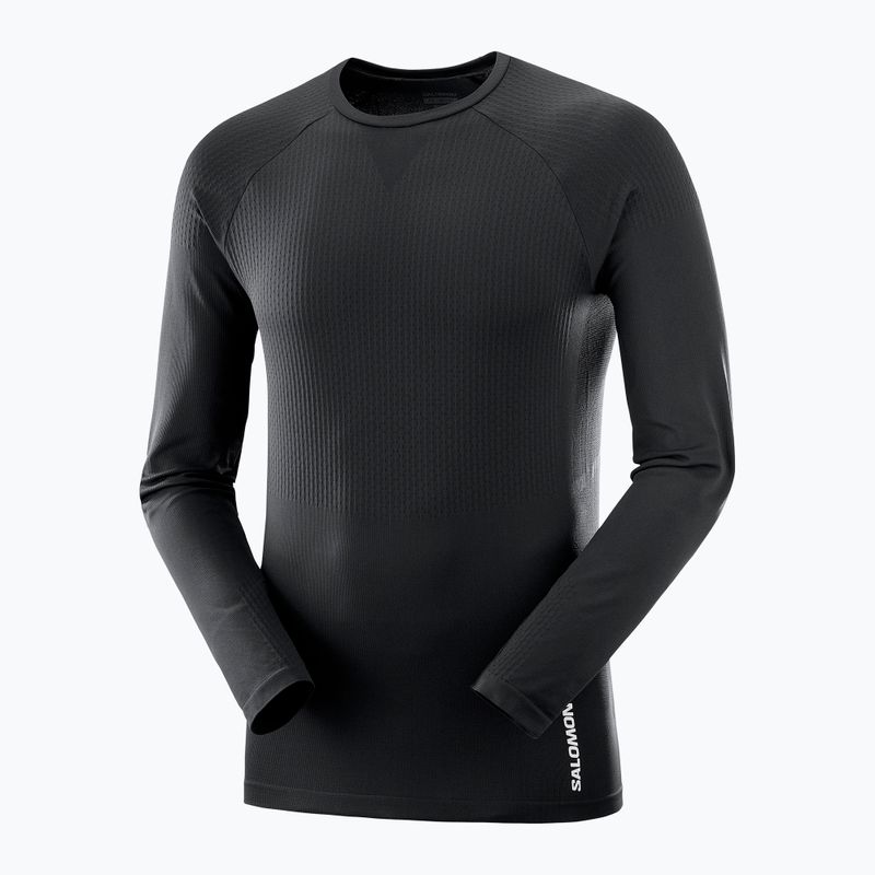 Lauf Longsleeve Herren Salomon Sense Aero Seamless Tee deep black 6