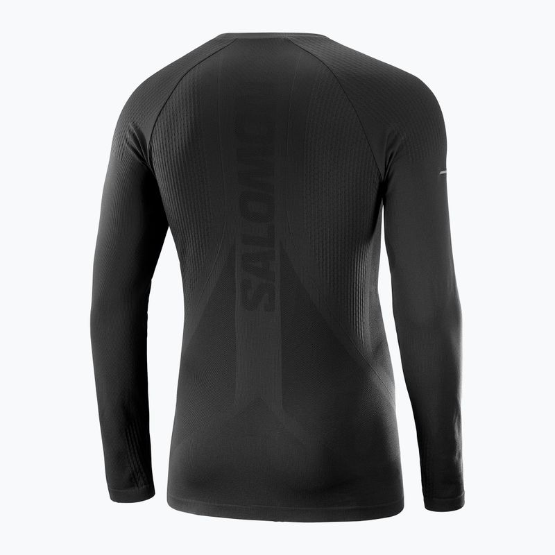 Lauf Longsleeve Herren Salomon Sense Aero Seamless Tee deep black 7