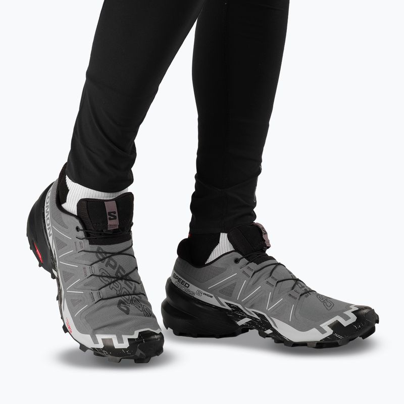 Herren Laufschuhe Salomon Speedcross 6 Wide quiet shade/schwarz/perlblau 7