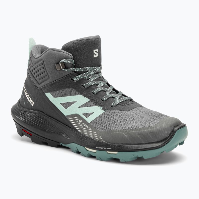 Salomon Outpulse Mid GTX Damen-Trekking-Stiefel ebony/qush/ebony