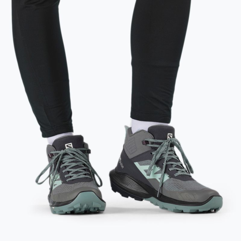 Salomon Outpulse Mid GTX Damen-Trekking-Stiefel ebony/qush/ebony 16