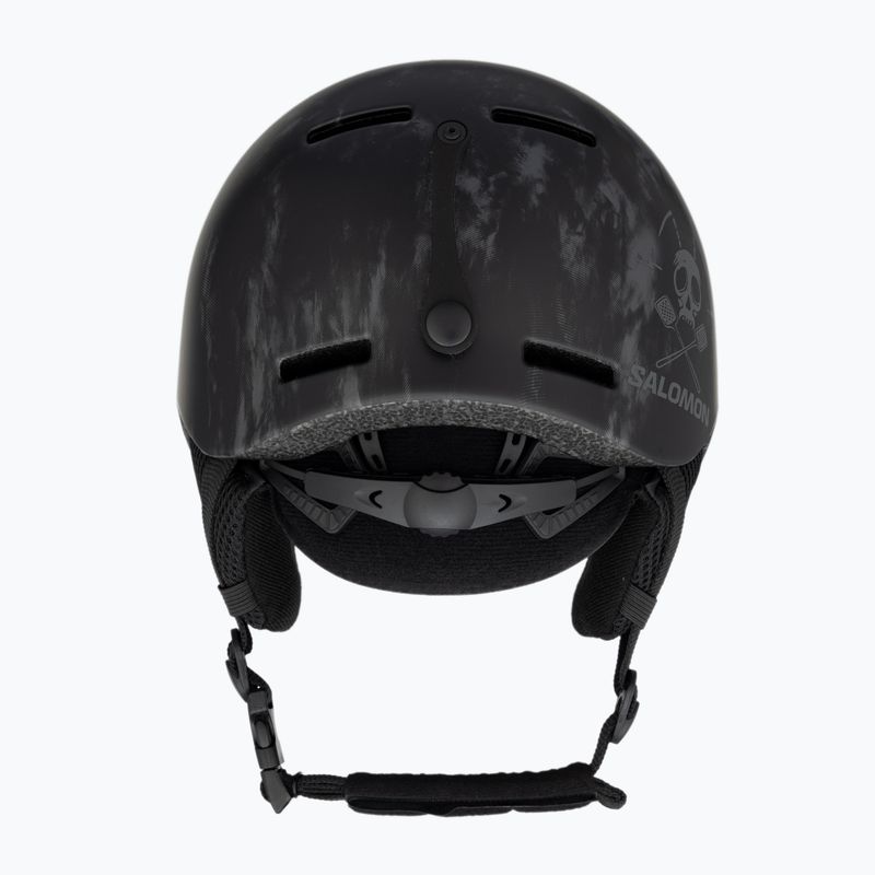 Kinderskihelm Salomon Player Combo + Skibrille XV Jr schwarz&tie/schwarz silber 4