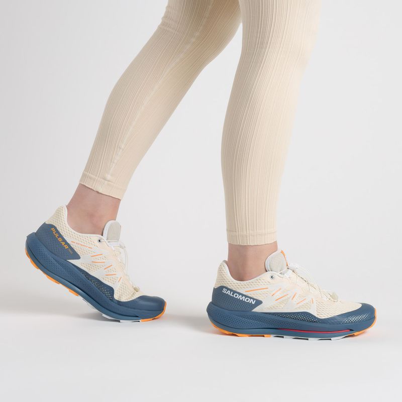 Laufschuhe Trail Damen Salomon Pulsar Trail beige-grau L47216 2