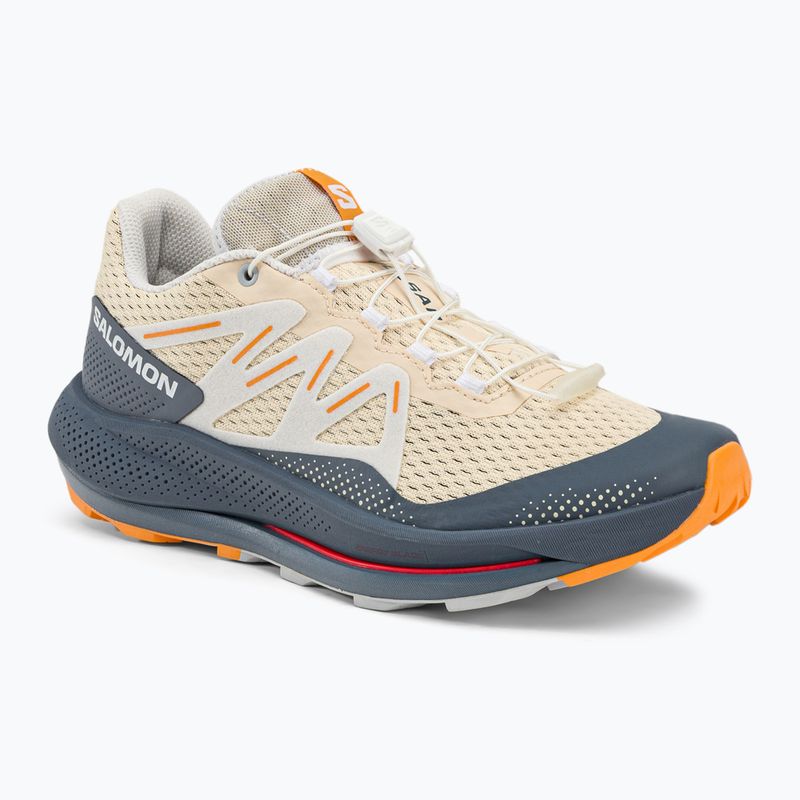 Laufschuhe Trail Damen Salomon Pulsar Trail beige-grau L47216