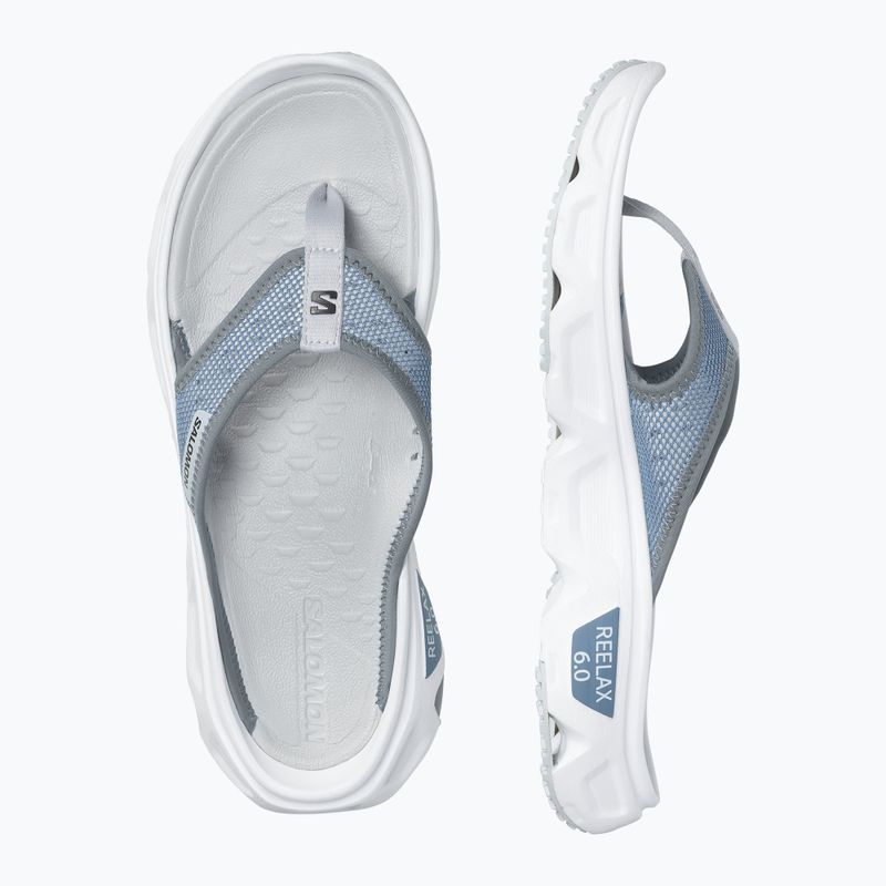 Herren-Flip-Flops Salomon Reelax Break 6.0 blue ashes/white/pearl blue 5