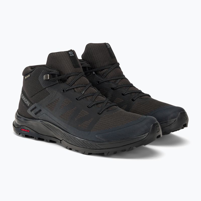 Salomon Outrise Mid GTX Herren-Trekking-Stiefel schwarz L47143500 4