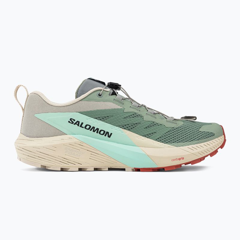 Salomon Sense Ride 5 Lily Pad/Rainy Day/Bleached Aqua Herren Laufschuhe L47211700 2