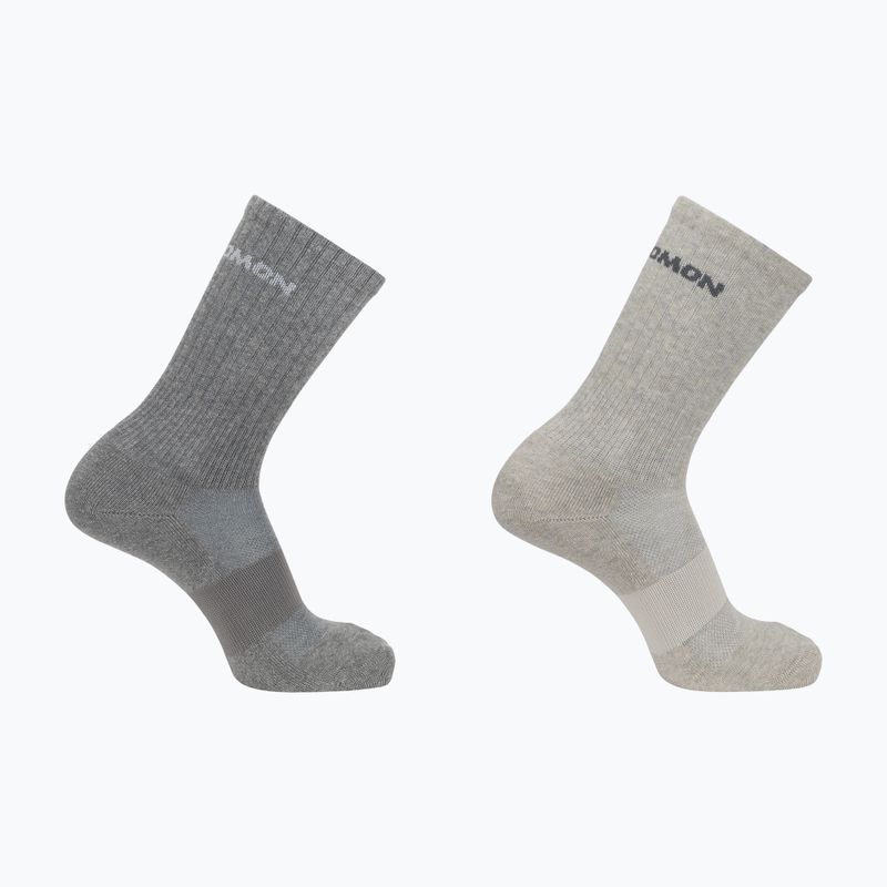 Salomon Evasion Crew 2 Paar Trekkingsocken hellgrau/heather medium