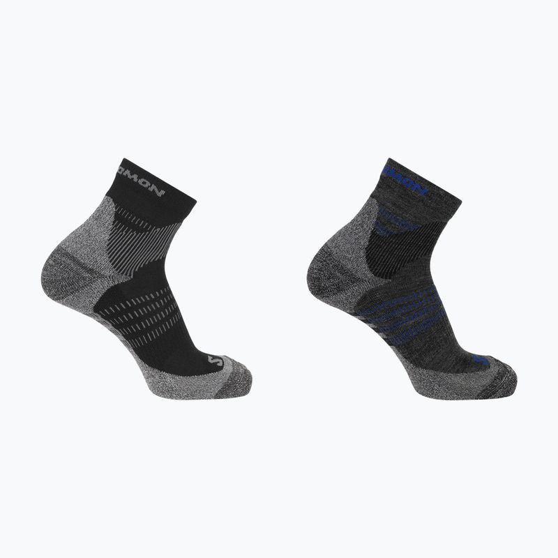 Salomon X Ultra Access Quarter Trekkingsocken 2 Paar anthrazit/schwarz