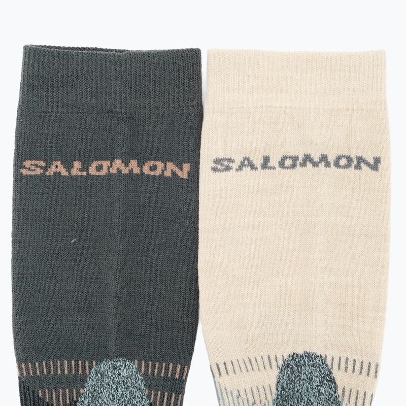 Salomon X Ultra Access Crew 2 Paar Ebenholz/Regentag Trekkingsocken 4