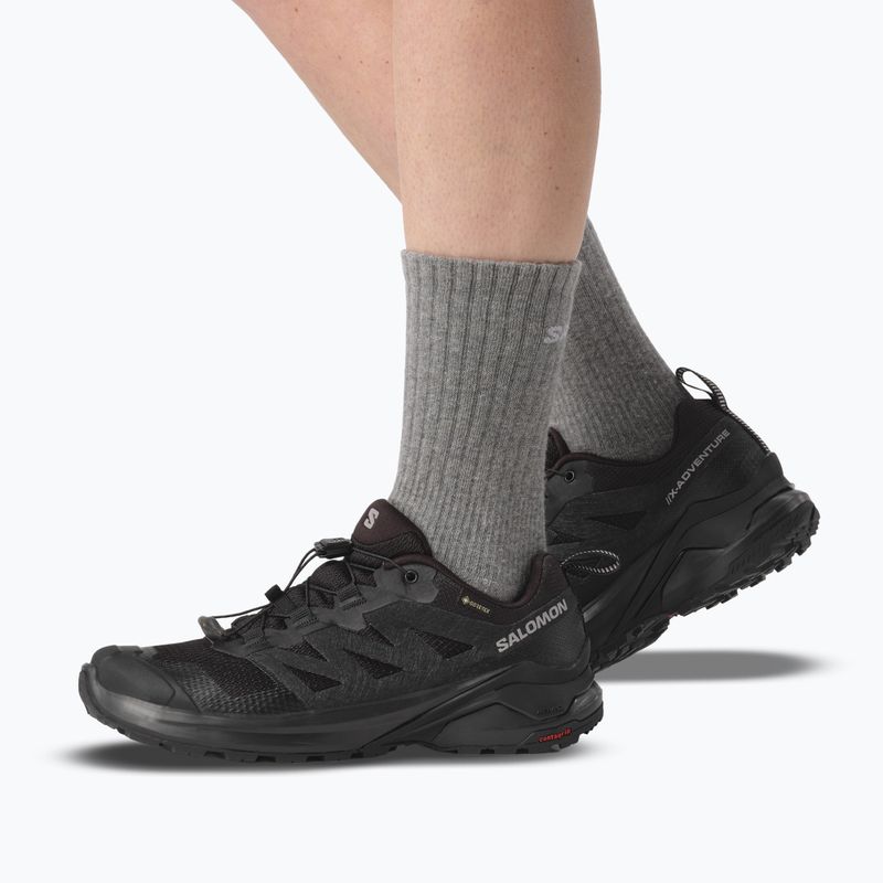 Damen-Trekkingschuhe Salomon X-Adventure GTX Black/Black/Black 5