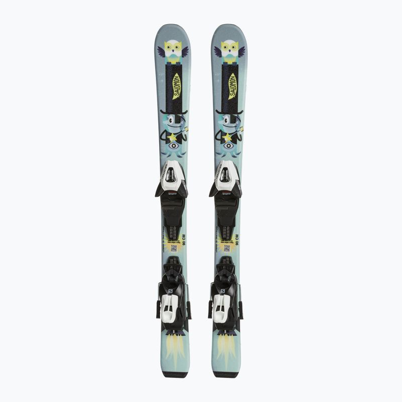 Kinder-Abfahrtsski Salomon T1 Jr XS + C5 aquatic/safety gelb