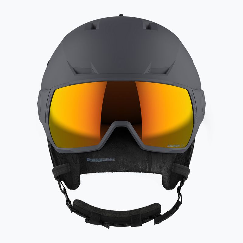 Salomon Pioneer LT Visor S2 Skihelm Ebenholz/Rot 6