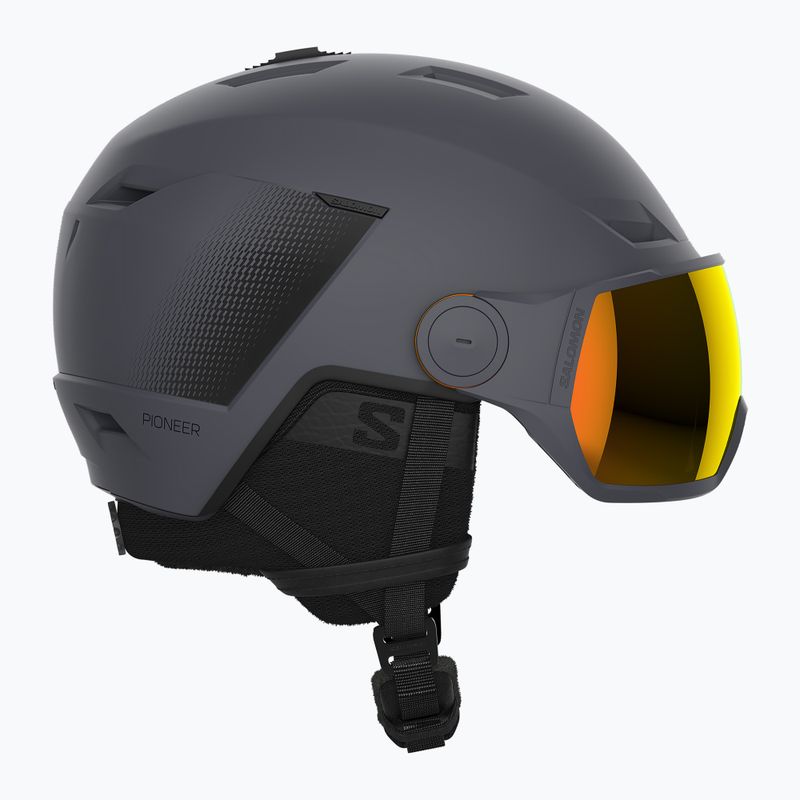 Salomon Pioneer LT Visor S2 Skihelm Ebenholz/Rot 7
