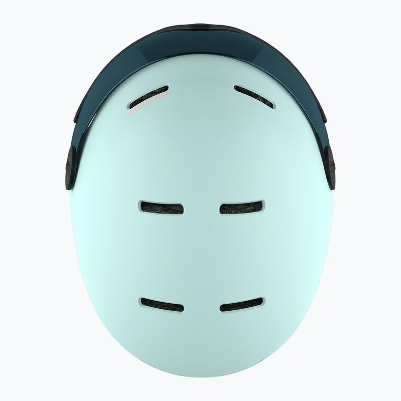 Skihelm Kinder Salomon Orka Visor bleached aqua 4