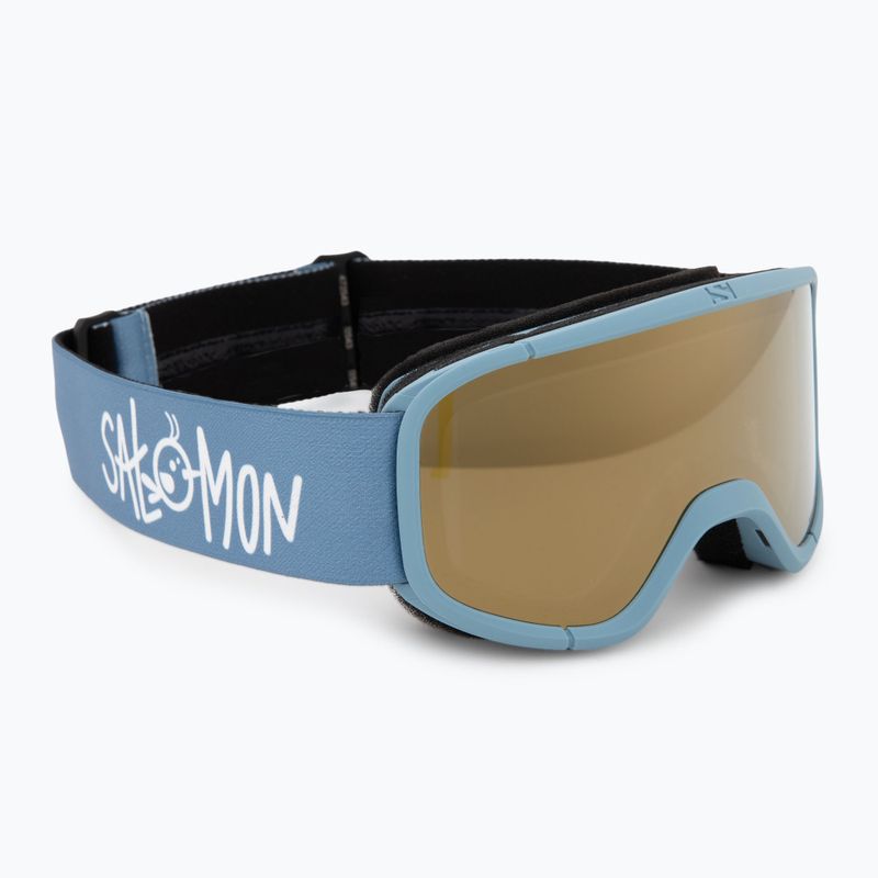 Salomon Rio Jr Kinder-Skibrille rauchblau/flashgold