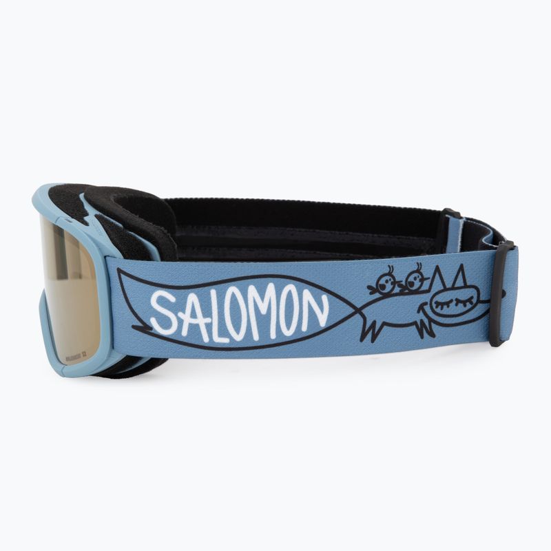 Salomon Rio Jr Kinder-Skibrille rauchblau/flashgold