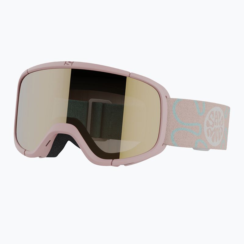 Salomon Rio Jr Kinder Skibrille tropischer Pfirsich/Blitzgold