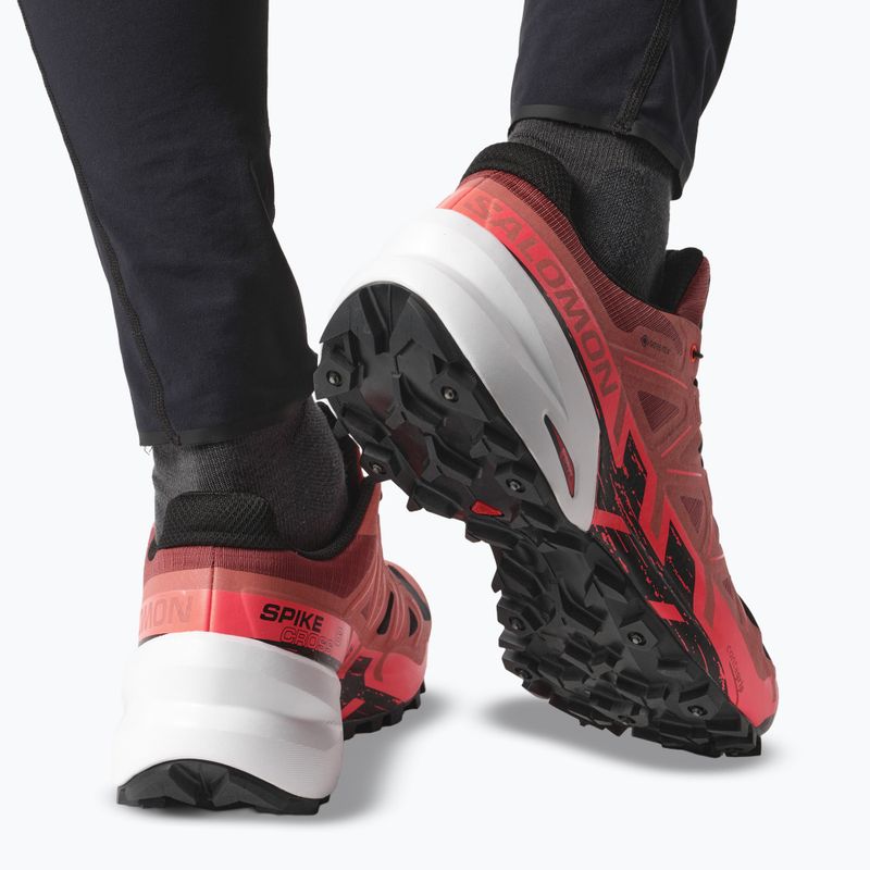 Herren-Laufschuhe Salomon Spikecross 6 GTX Rindsleder/Schwarz/Neonflamme 14