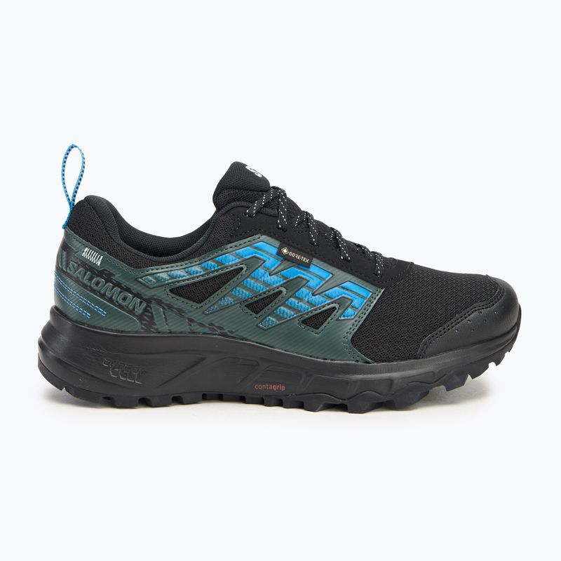 Laufschuhe Herren Salomon Wander GTX black/darkest spruce/ibiza blue 2