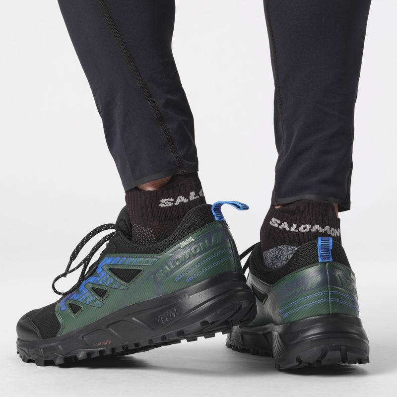 Laufschuhe Herren Salomon Wander GTX black/darkest spruce/ibiza blue 9