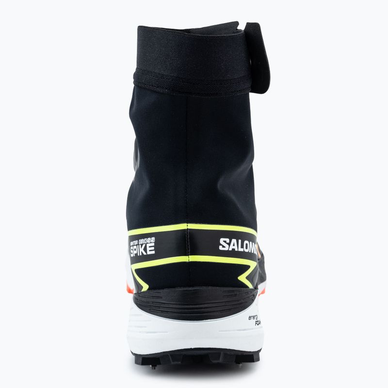 Salomon Herren Laufschuhe Winter Cross Spike schwarz/feurige Koralle/sicherheitsgelb 6