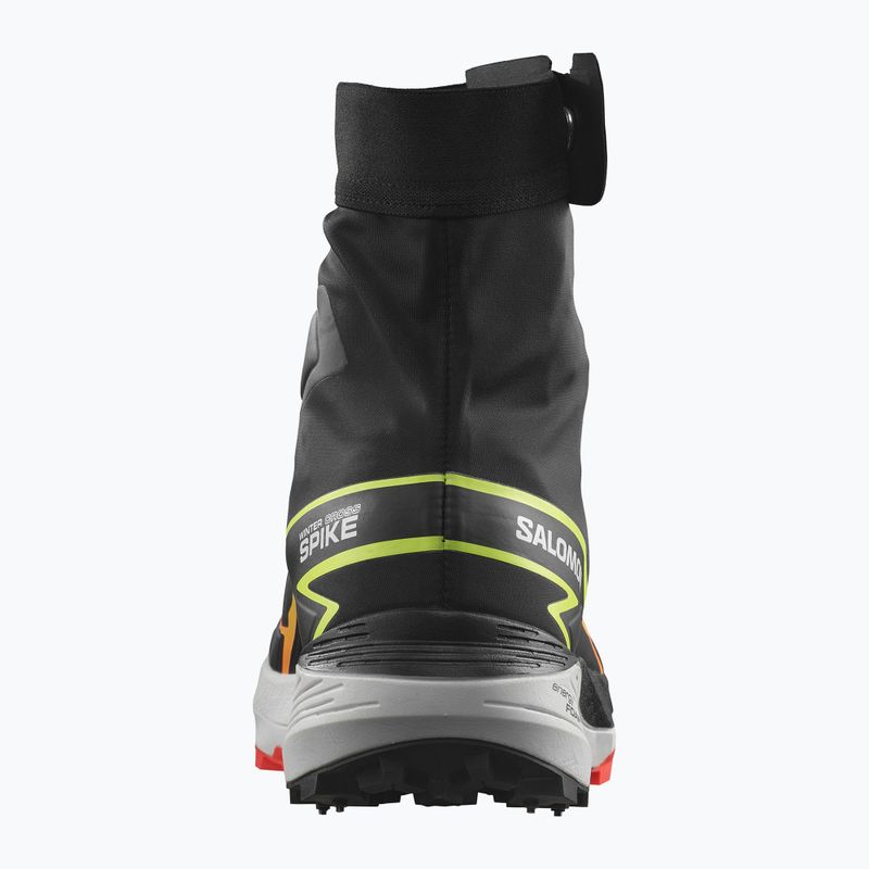 Salomon Herren Laufschuhe Winter Cross Spike schwarz/feurige Koralle/sicherheitsgelb 12
