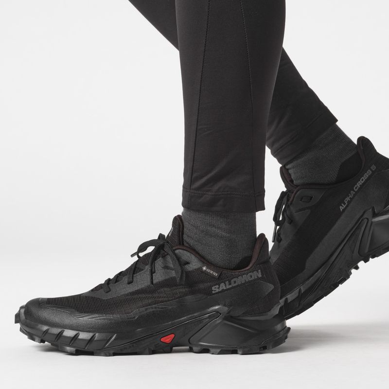 Laufschuhe Damen Salomon Alphacross 5 GTX black/black/ebony 10