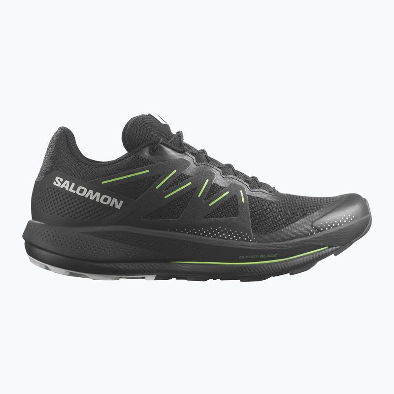 Herren Salomon Pulsar Trail Laufschuhe schwarz/schwarz/grüner Gecko 12