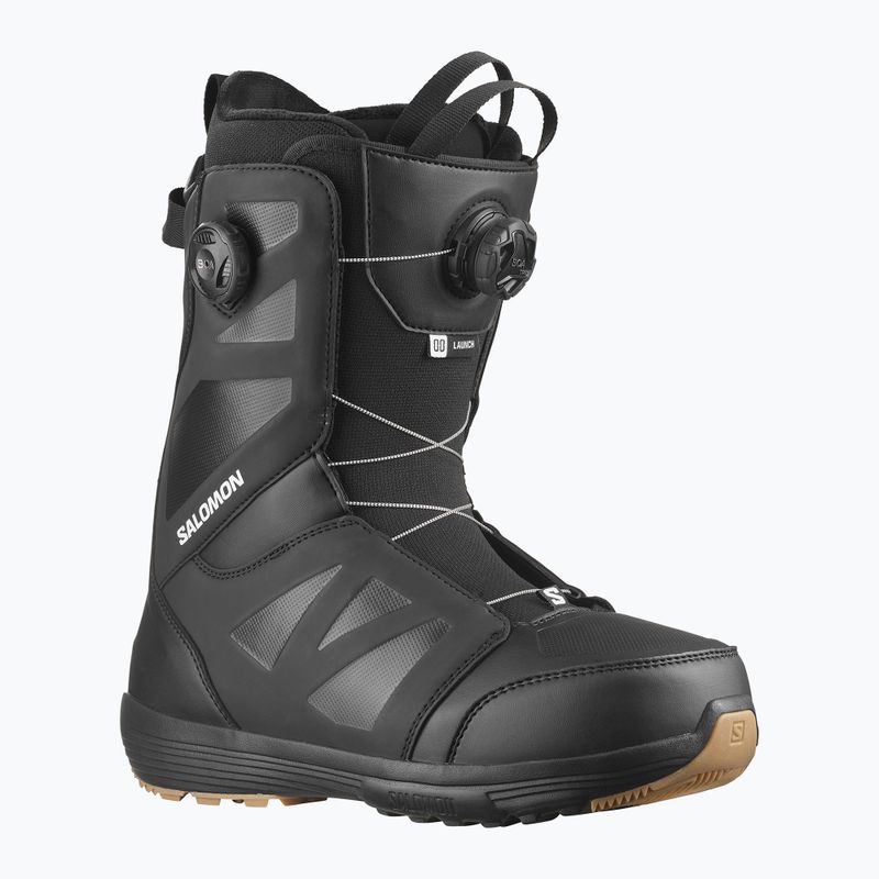 Herren Salomon Launch Boa SJ Boa schwarz/schwarz/weiß Snowboardschuhe 6