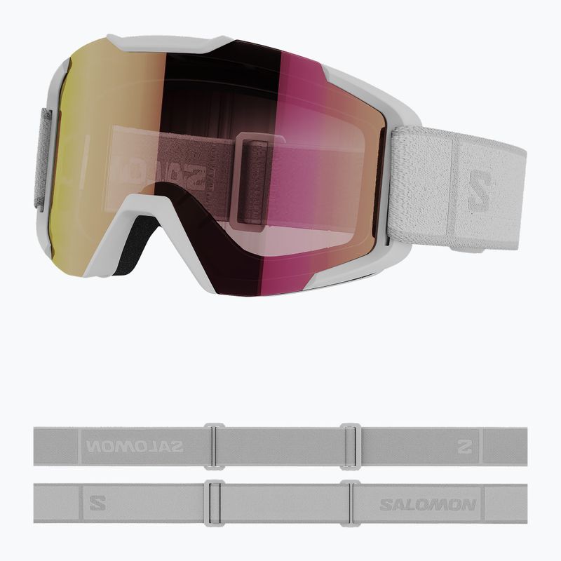 Salomon XV Skibrille weiß/rubinrot 2
