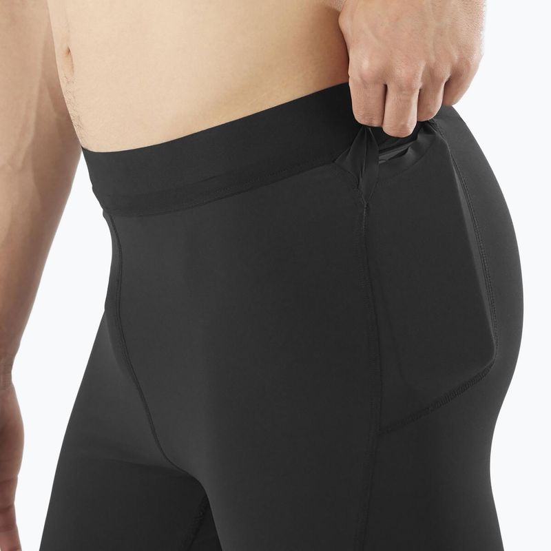 Herren Salomon Sense Aero Tights tiefschwarze Laufshorts 4