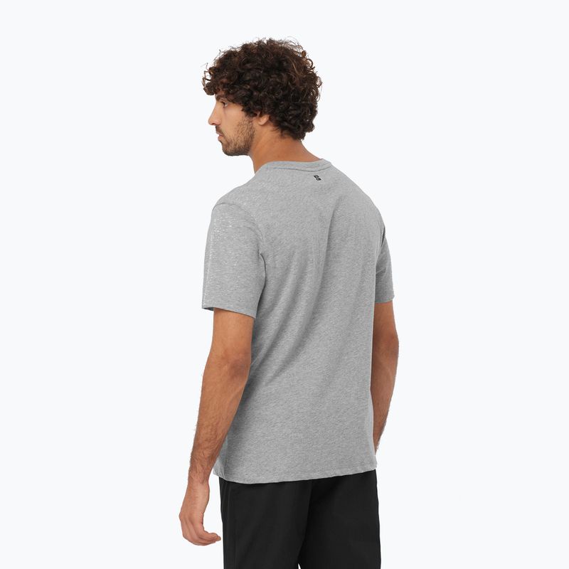 Herren Salomon Logo Performance T-Shirt heidegrau 2