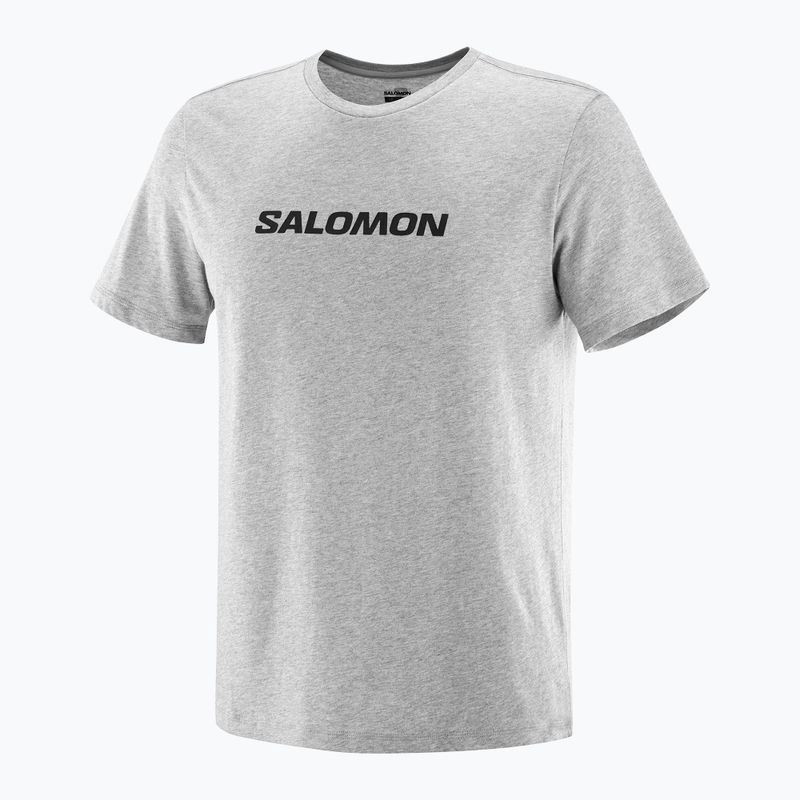 Herren Salomon Logo Performance T-Shirt heidegrau