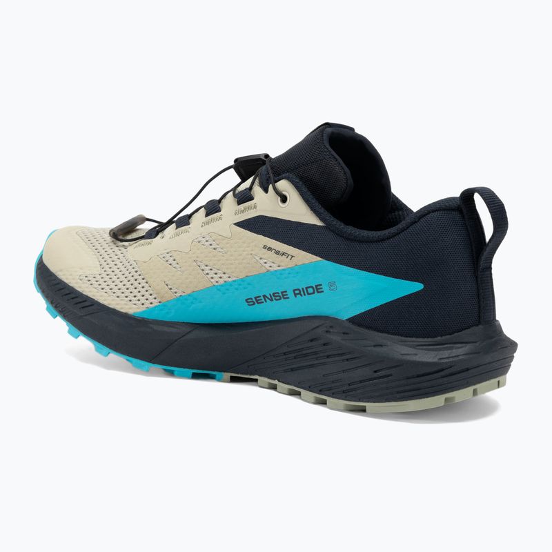 Herren Laufschuhe Salomon Sense Ride 5 alfalfa/carbon/peacock blau 3