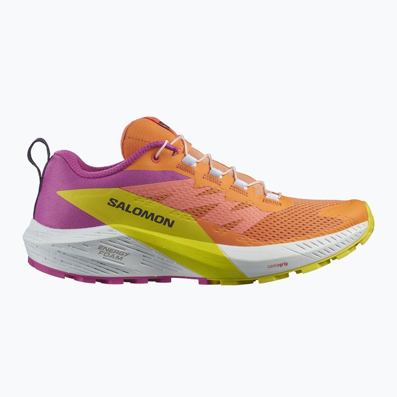 Salomon Sense Ride 5 Damen Laufschuhe Paradiesvogel/Weiß/Schwefel Frühling 9