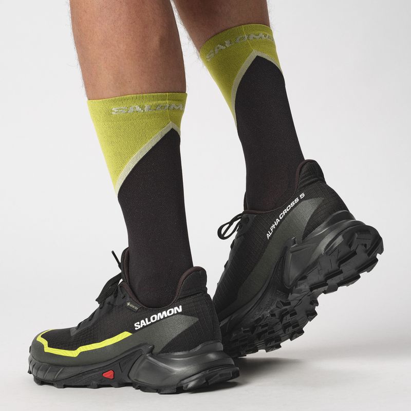 Laufschuhe Herren Salomon Alphacross 5 GTX black/peat/sulphur spring 12