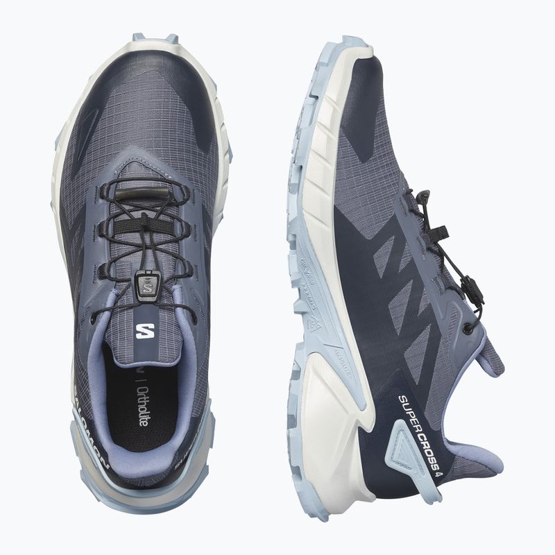 Salomon Supercross 4 Damen Laufschuhe grisaille/weiss/kaschmir blau 13