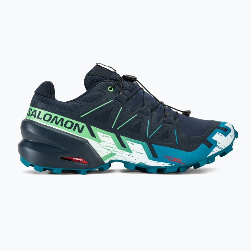Salomon Speedcross 6 Herren Laufschuhe carbon/tahitian tide/weiß 2